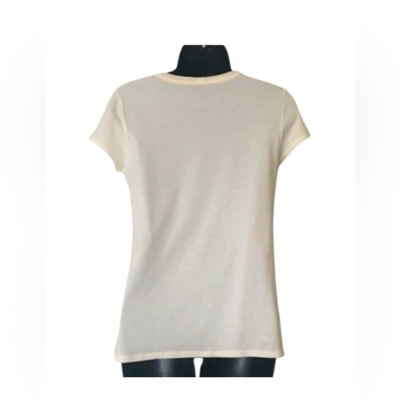 Ann Taylor Floral Embellished Scoop Neck Top - Picture 2 of 5